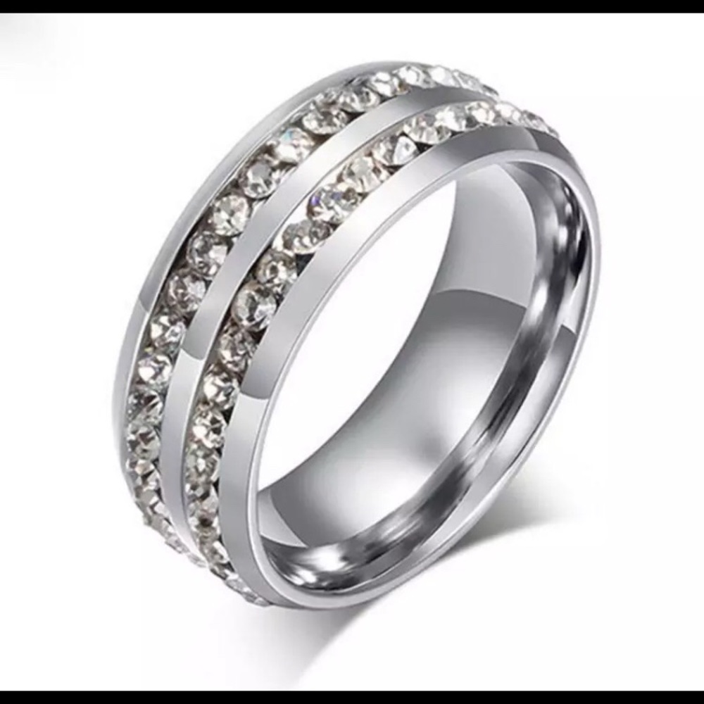 Men’s Double Chain CZ Ring